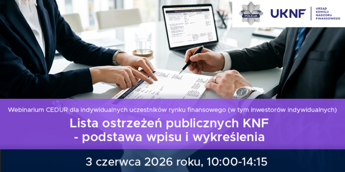Zaproszenie na webinarium CEDUR
