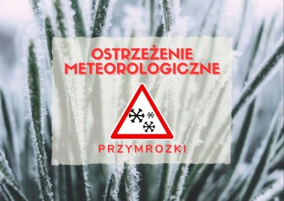 Ostrzeżenie meteorologiczne – Przymrozki